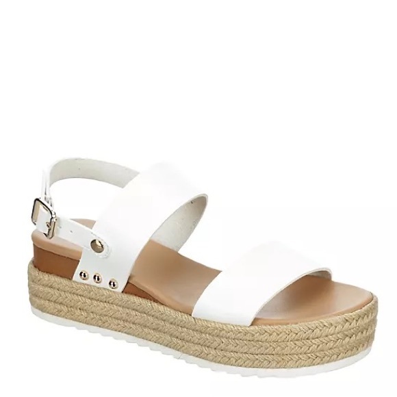 Amelia White Platform Wedge Heel